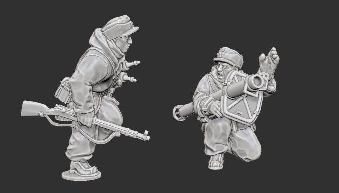 Servants de Panzerschrek finlandais en tenue Hiver