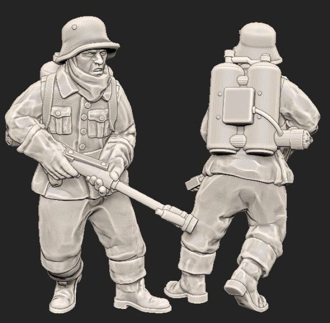 Porteur de lance flamme finlandais en tenue été