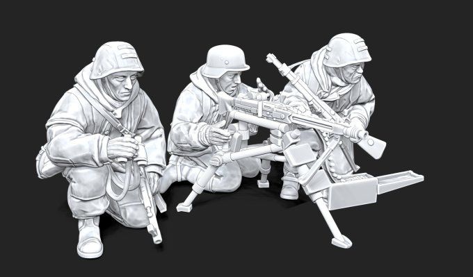 MG 42  sur trépied lourd SS Défense de Budapest