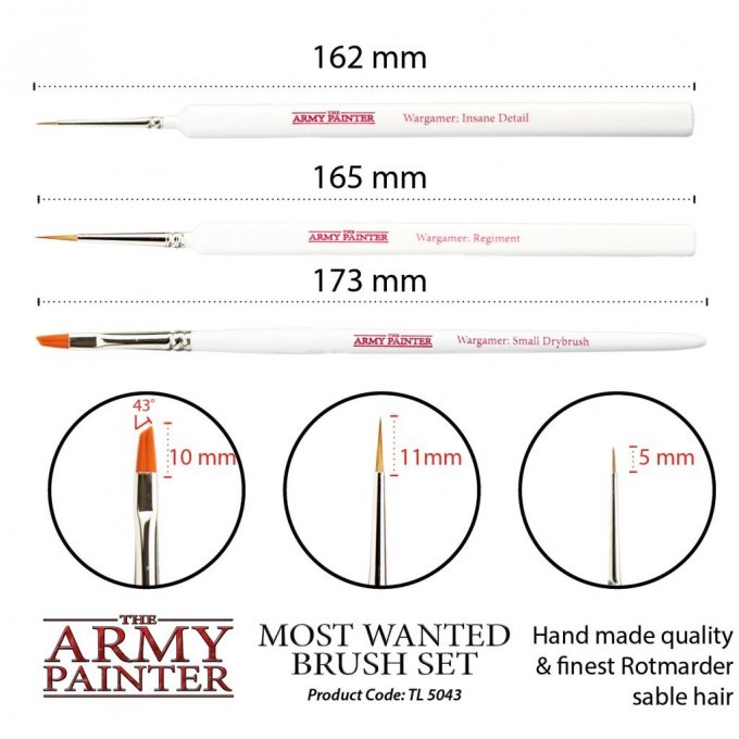 Set de pinceaux "Most wanted"  Army painter 