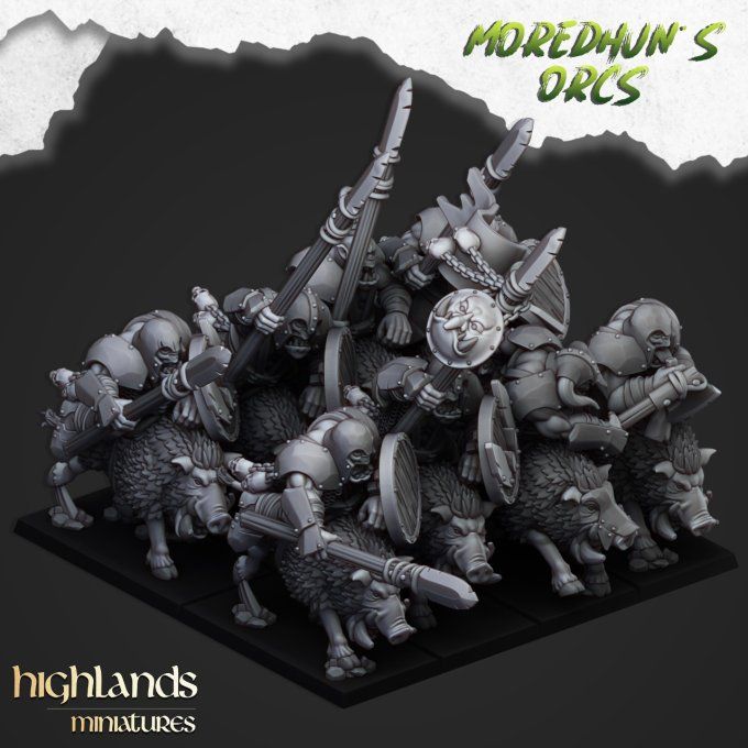 Mounted orcs with spears