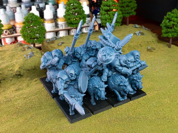 Mounted orcs with spears