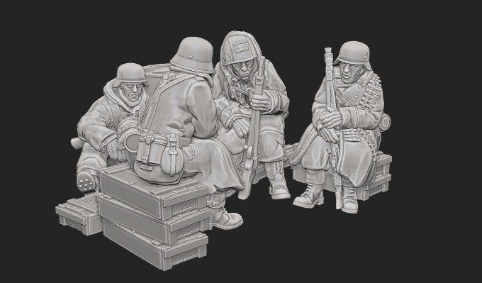 SS Passagers en tenue Hiver