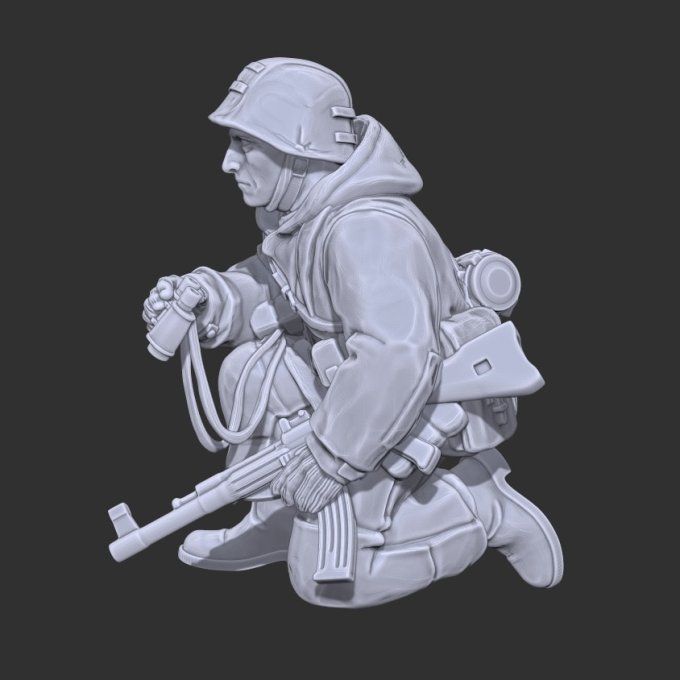 MG 42  sur trépied lourd SS Défense de Budapest