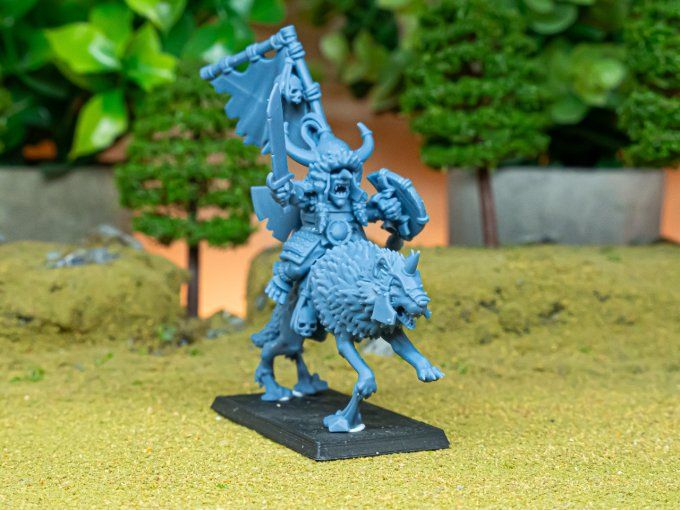 Mounted Steppe Goblin Khan on Wolf